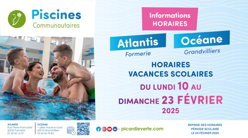 Piscine - Horaires de vacances