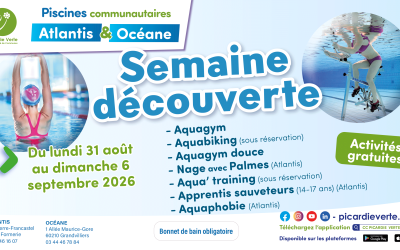 🏊‍♀️💦 Semaine découverte dans vos piscines communautaires !