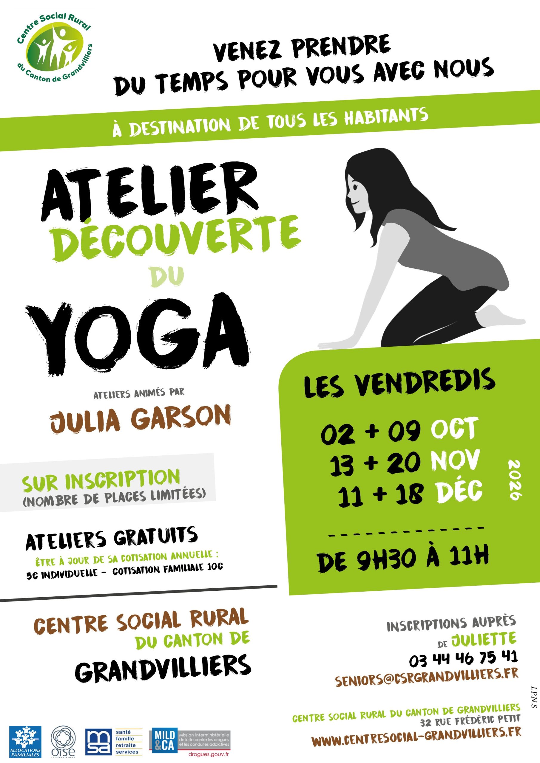Atelier découverte Yoga - CCPV