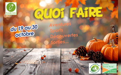 🍂 Vacances d’automne : découvrez les programmes « Quoi Faire » des centres sociaux !