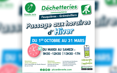 [Déchetteries] Passage aux horaires d&rsquo;hiver